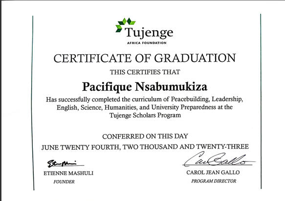 Tujenge Scholars' Program Certification