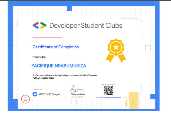 Python Developers's student clubs Certification